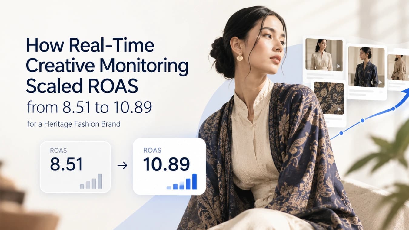 How Real-Time Creative Monitoring Scaled ROAS from 8.51 to 10.89 for a Heritage Fashion Brand