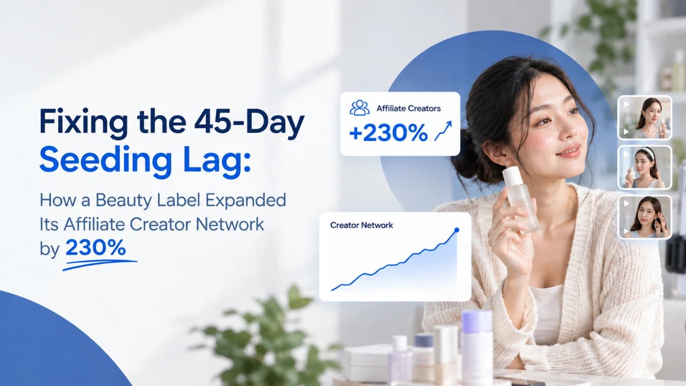 Fixing the 45-Day Seeding Lag: How a Beauty Label Expanded Its Affiliate Creator Network by 230%
