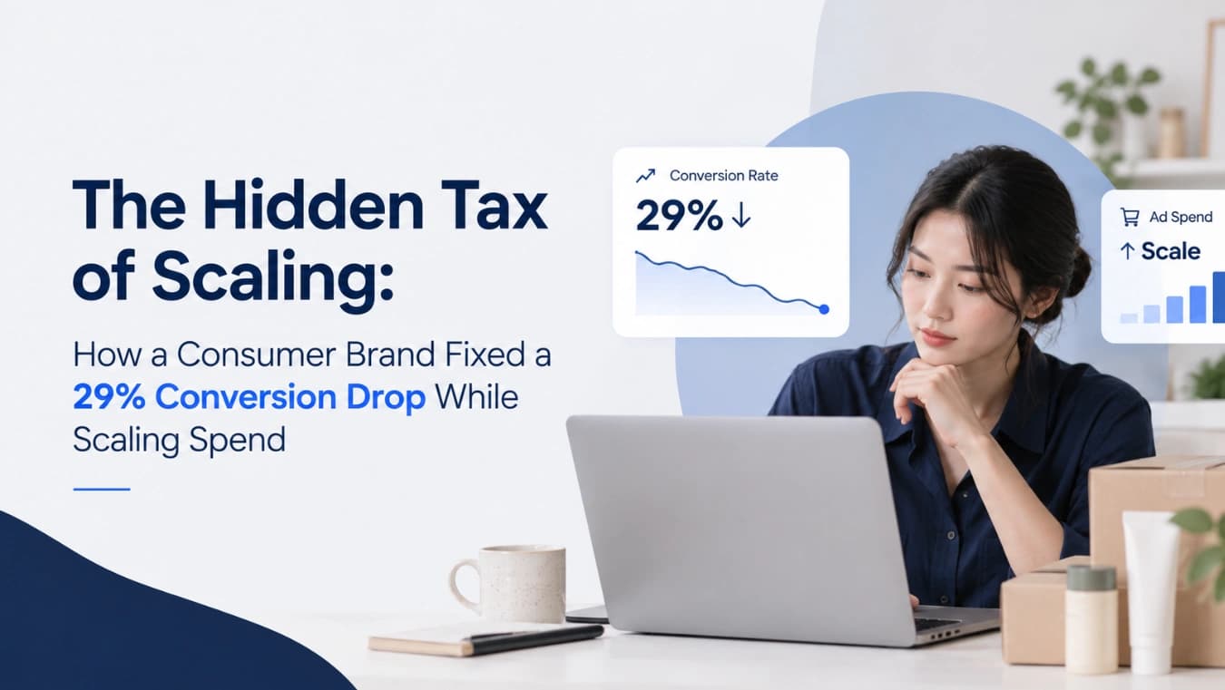 The Hidden Tax of Scaling: How a Consumer Brand Fixed a 29% Conversion Drop While Scaling Spend